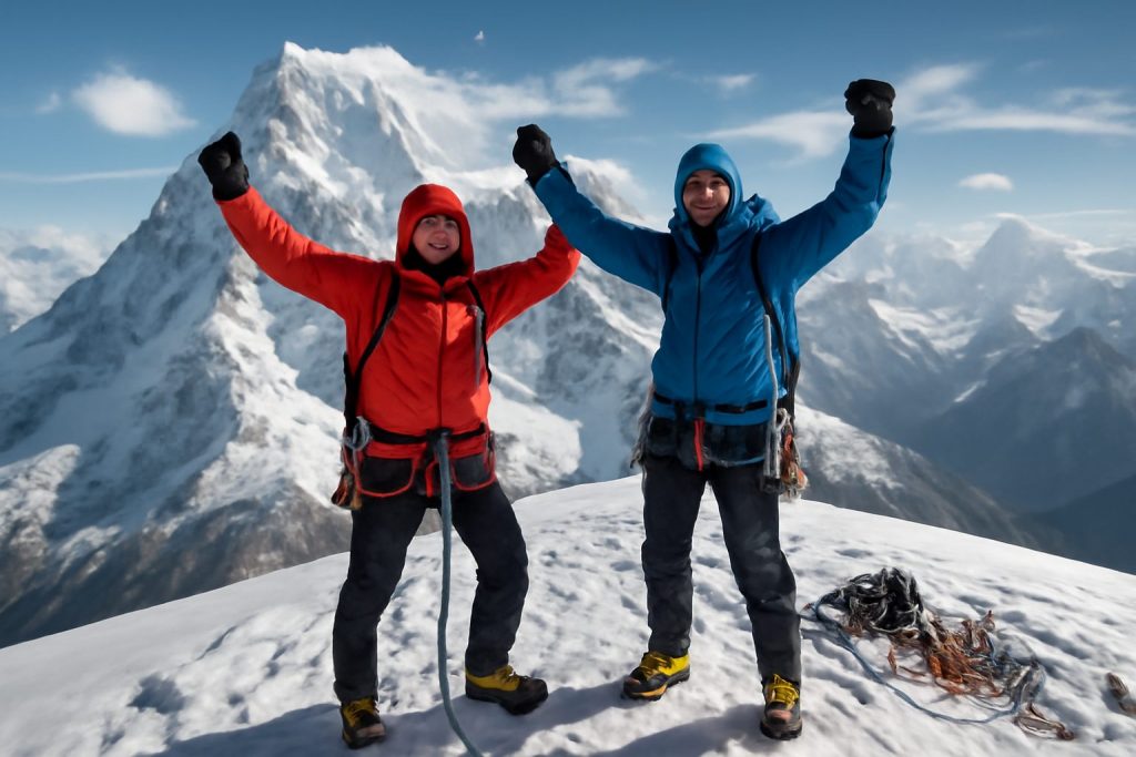 benjamin vedrines et nicolas jean réalisent un exploit historique en réussissant la première ascension du sommet de jannu est. découvrez le récit de cette aventure alpine inédite et les défis relevés par les alpinistes français.