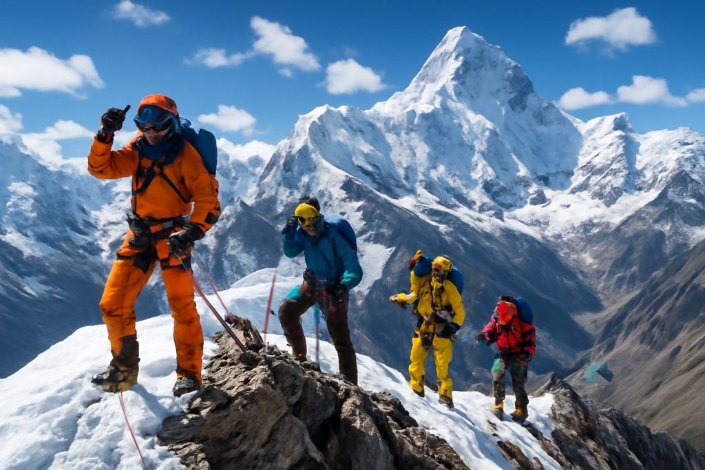 découvrez l'exploit exceptionnel de quatre alpinistes qui ont réussi la toute première ascension du kimshung, un sommet de 6 781 mètres situé au népal. une aventure unique racontée étape par étape.