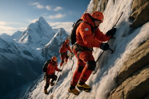 découvrez l'exploit alpin remarquable d'une équipe russe qui a conquis la face sud-ouest du manaslu en ouvrant une nouvelle voie, repoussant ainsi les limites de l'alpinisme.