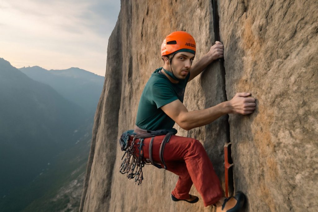 découvrez le défi ultime de l'escalade traditionnelle avec jacopo larcher qui réussit la répétition emblématique de « bon voyage » en e12, une ascension légendaire alliant technique et audace.