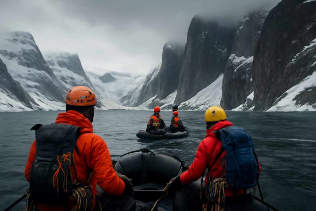 découvrez les premières ascensions audacieuses des alpinistes du cas en terre de glace, explorant les imposantes falaises vertigineuses du groenland avec courage et passion.