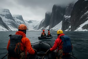 découvrez les premières ascensions audacieuses des alpinistes du cas en terre de glace, explorant les imposantes falaises vertigineuses du groenland avec courage et passion.