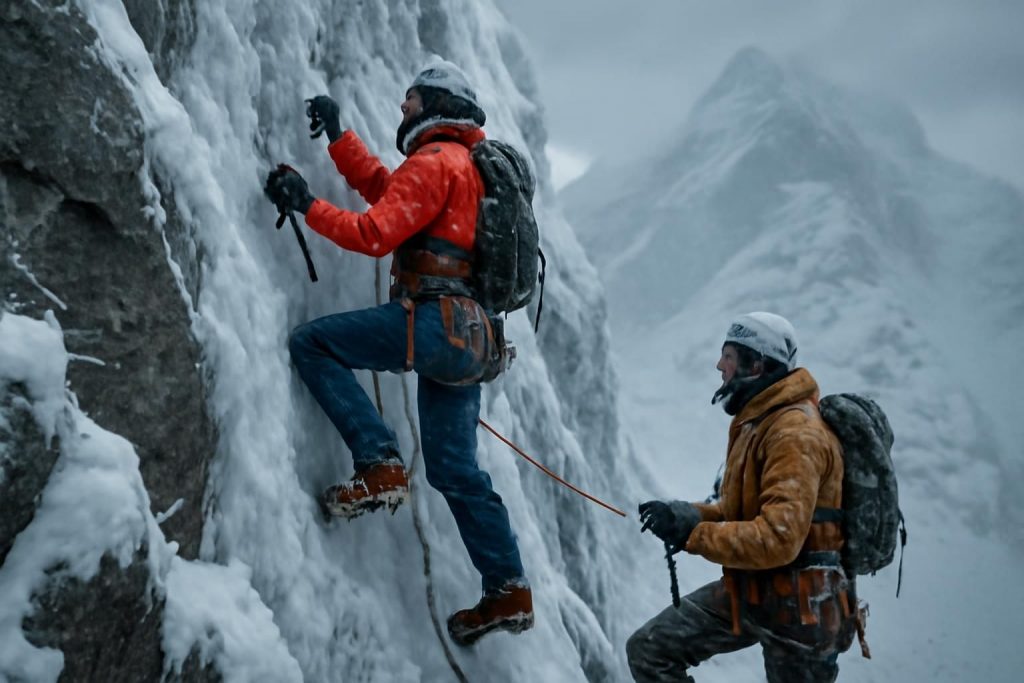 découvrez la première ascension hivernale en 34 ans de la voie du « schutzengelweg » réalisée par un duo d'alpinistes passionnés, une prouesse spectaculaire qui célèbre l'esprit de l'aventure en haute montagne.