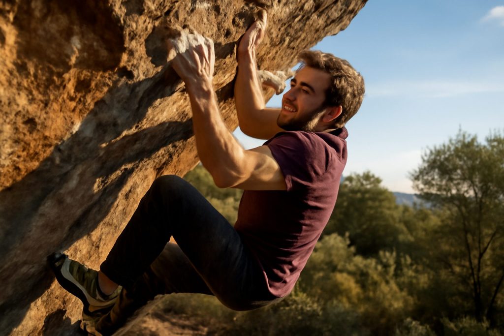 will bosi réalise la première ascension de « por do sol » 8c+, le bloc d'escalade le plus difficile du portugal, marquant une nouvelle étape dans l'histoire de l'escalade.