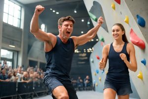 Max Milne et Oriane Bertone triomphent lors du tout premier événement de la Pro Climbing League à Londres