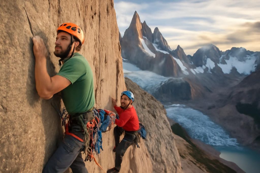 découvrez comment siebe vanhee et tommy caldwell repoussent les limites de l'escalade lors de leur aventure exceptionnelle "south african in a day" en patagonie, un défi extrême au cœur de paysages grandioses.